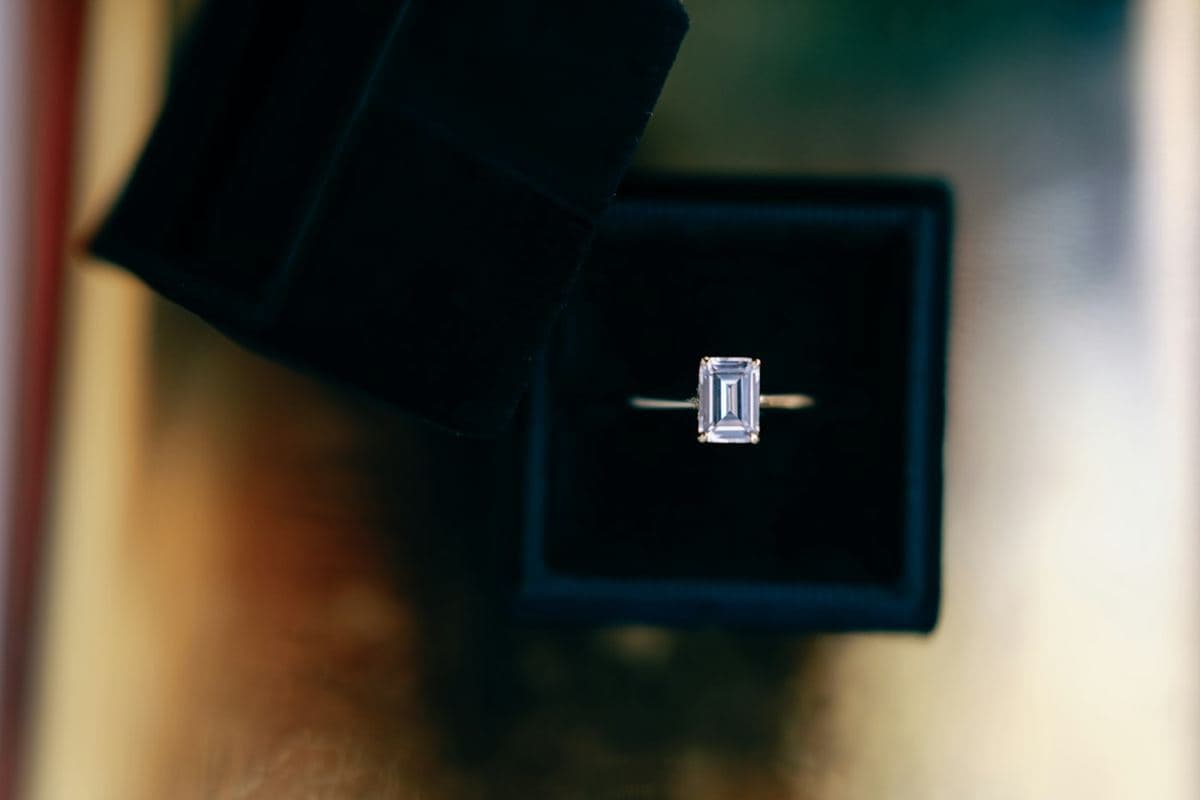 Emerald Cut Solitaire, another angle