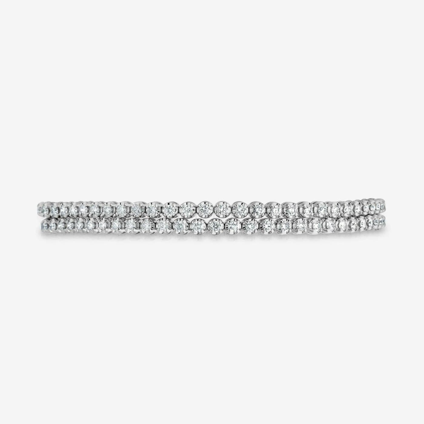 Tennis bracelet in white metal
